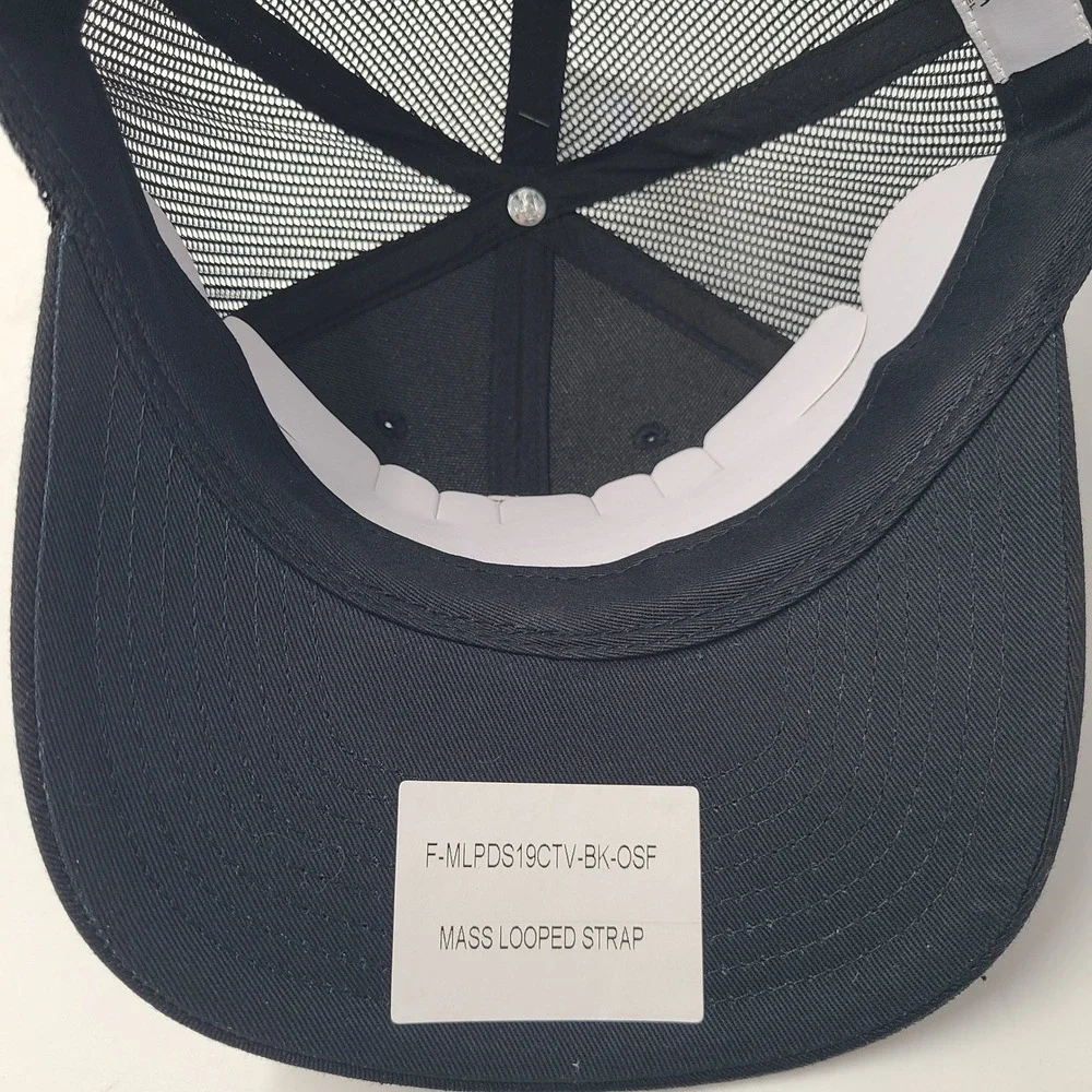 New England Patriots Hat Adjustable Trucker Mesh NFL Team Apparel Black Logo Men